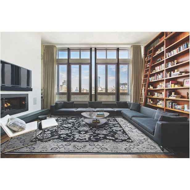 Ručně vázaný kusový koberec Diamond DC-98 JN Black/ivory, 160x230, černobílá, chodba / předsíň, Diamond Carpets India