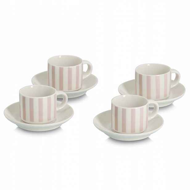 Sada Šálků Na Espresso S Porcelánovými Talířky 70 ML Ø 6 Výška 5 CM
