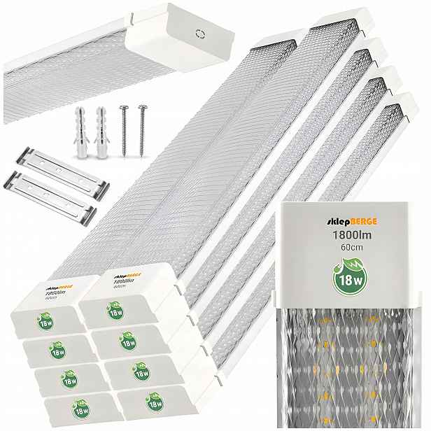 Svítidlo Panel Led lampa do garáže Dílna 60 cm 18 W 1800 lm 4000 K Výkonná x8