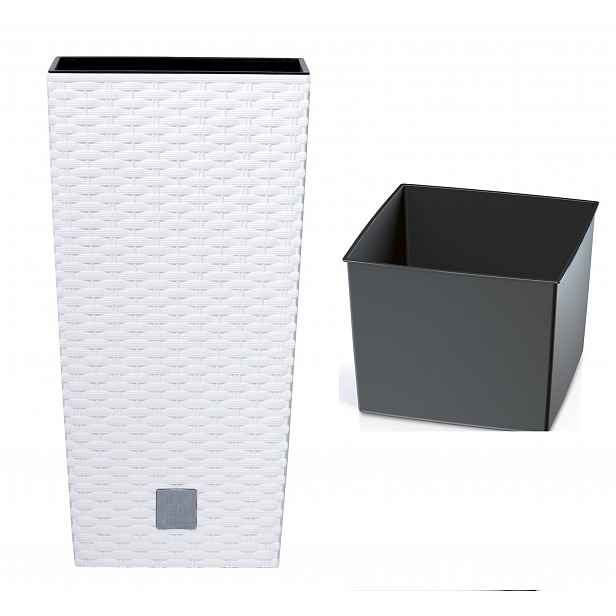 Vysoký Květináč vnitřní vložka 32x61cm Čtvercový Rattan