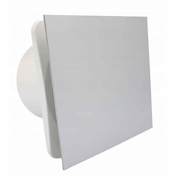 Koupelnový ventilátor Fi150 Panel Platina Časový spínač Výkonný 242 m3/h
