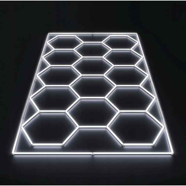 Led lampa Garáž Dílna Domov Osvětlení Panel Hexagon 394x229 Cm 6500K