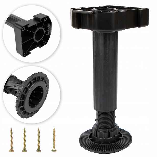 Nábytková noha Axilo Hafele H-180 (170-210 mm) s upevňovací hlavou Vruty -20 ks