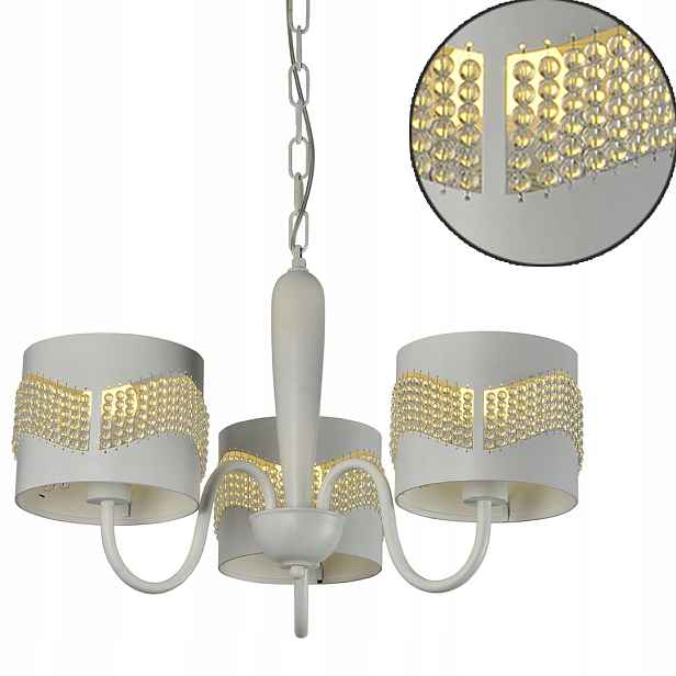 Stylové stropní svítidlo 3X60W E27 bílé