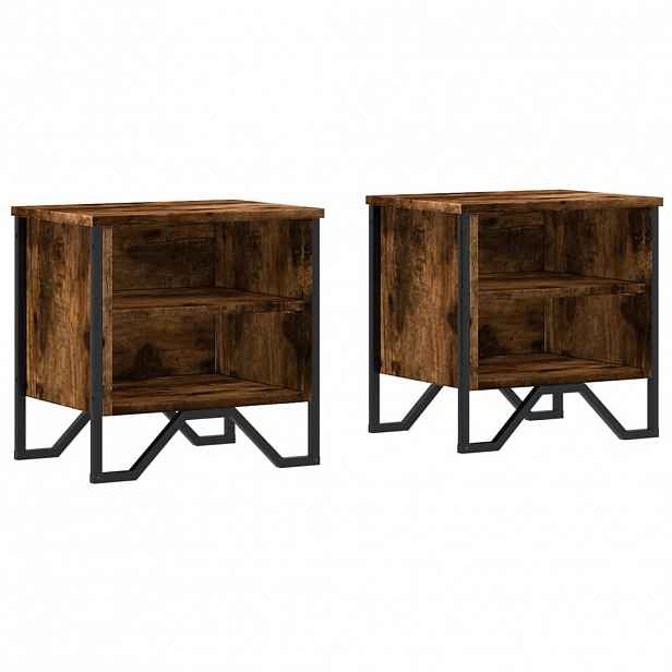 vidaXL Noční stolky kouřový dub 2 ks 40 x 30 x 40 cm kompozitní dřevo