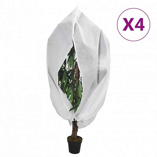 vidaXL Ochranné návleky na rostliny na zip 4 ks 70 g/m² 3,93 x 3 m