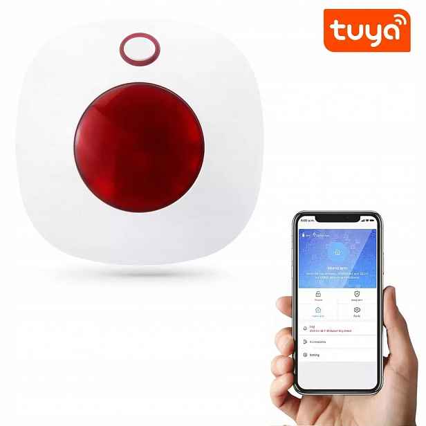 Bezdrátová Siréna Alarm 110DB WiFi Tuya Polský