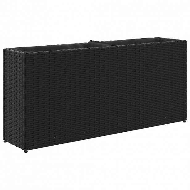 vidaXL Zahradní truhlík s 2 květináči hnědý 90 x 20 x 40 cm