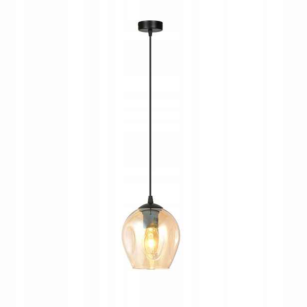 Závěsná lampa Emibig Istar Černá/Medová 1xE27 15W Nastavitelná