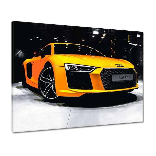 Obrazy 80x60 Žluté Audi Audica R8