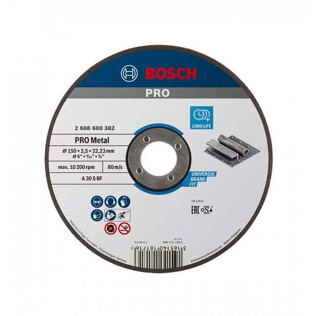 Bosch - Řezný kotouč na kov 150x22,23 mm 2608600382