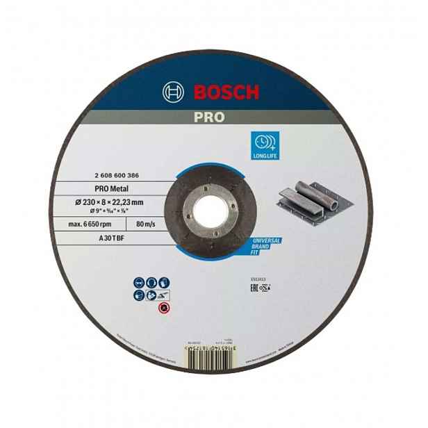 Bosch - Brusný kotouč na kov 230x22,23 mm 2608600386