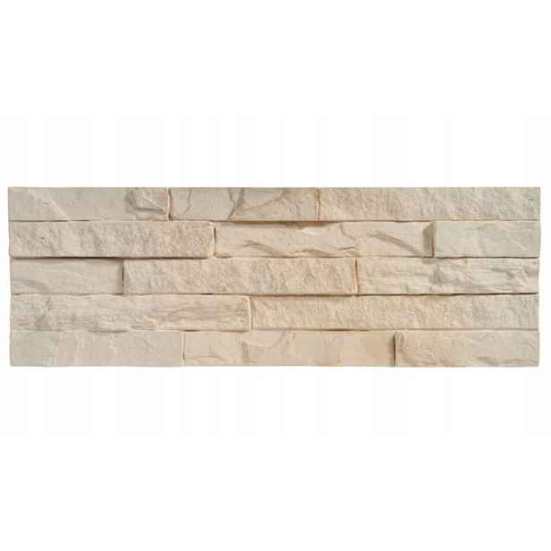 Gipsowa obkladová deska na zeď 38,5x13 cm 0,4 m2 Béžová imitace kamene