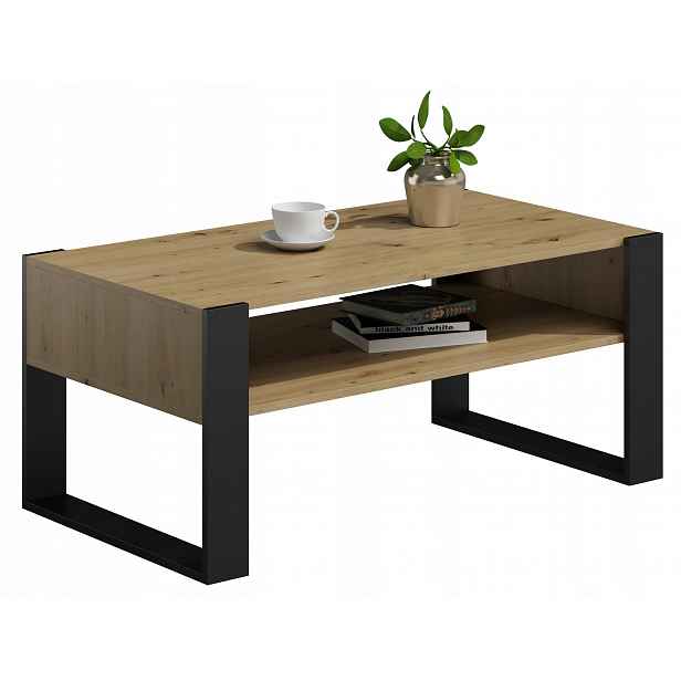Lavička konferenční stolek Kaja artisan černý loft retro Per
