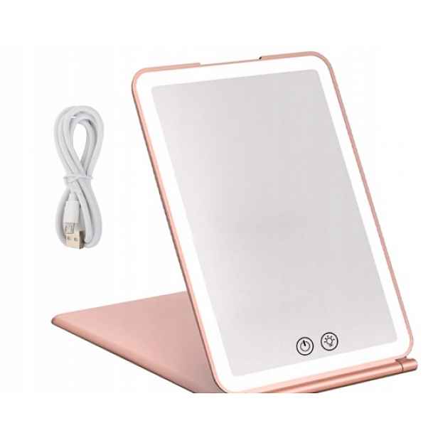 Led Zrcátko Na Líčení 72 Diod 3 Barvy Usb Skládací