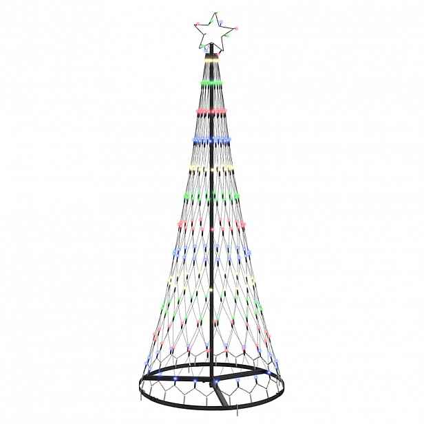 vidaXL LED vánoční strom Vícebarevný 184,5 cm kov