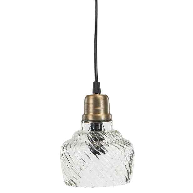Závěsná lampa Laura zlaté skleněné stínítko