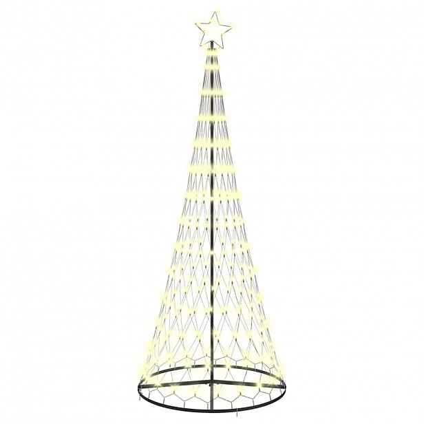 vidaXL LED vánoční strom Teplá bílá 250 cm kov