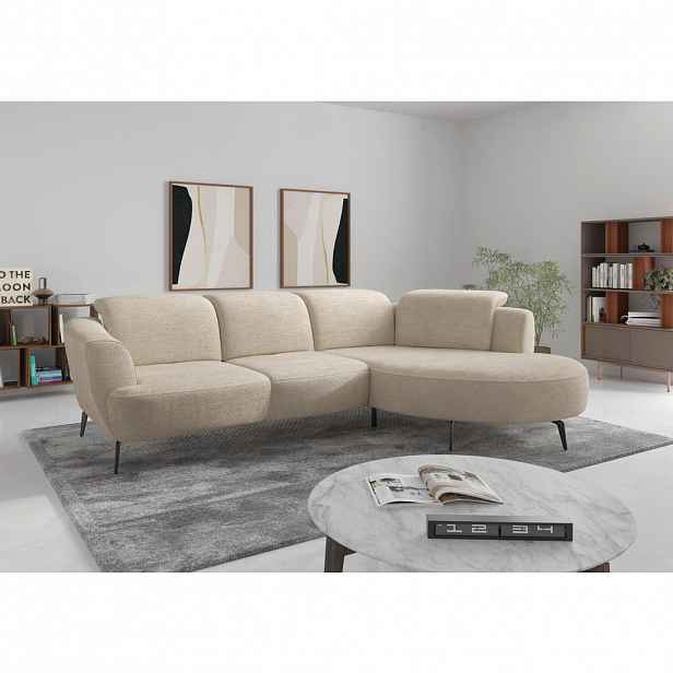 Sit & More ROHOVÁ SEDAČKA, textil, pískové barvy