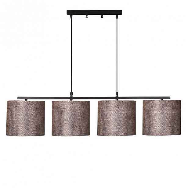 Černé kovové závěsné svítidlo s hnědými stínidly Opviq lights Jacob
