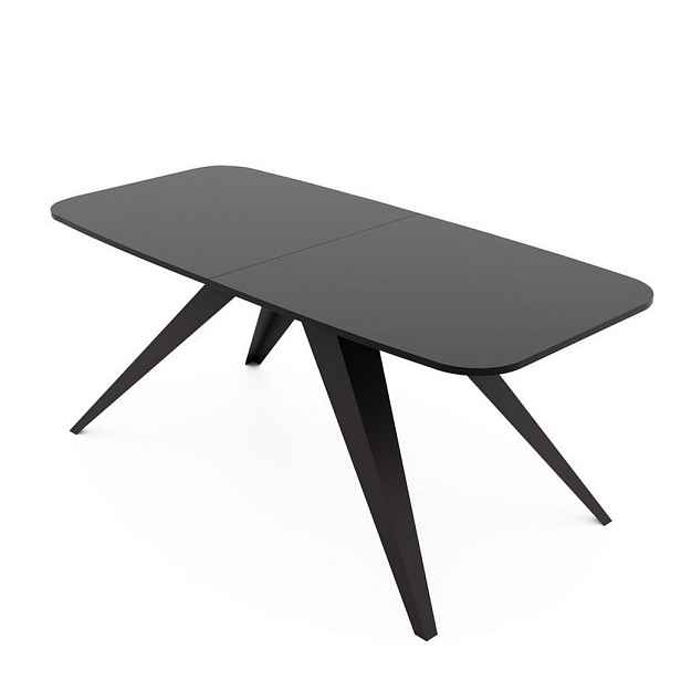 Idohome JÍDELNÍ STŮL FENTO rozkládací 180/90/76 cm, černý