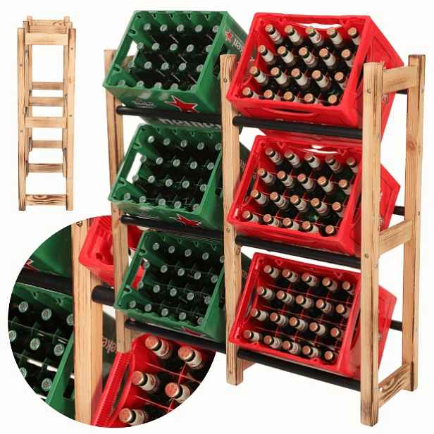 Regál na schránky na zeleninu nápoje pivo stojan na schránky s nápoji Velký