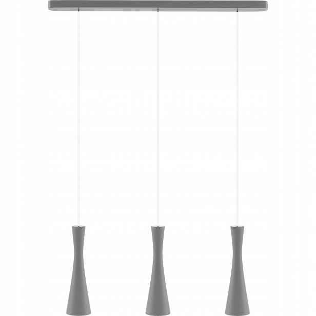Šedá Závěsná Trojitá Lampa Do Obývacího Pokoje Do Jídelny