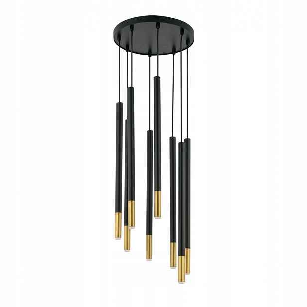 Stropní závěsná lampa Černá Kov 8xG9 Rozdělení sekcí Sigma Lighting