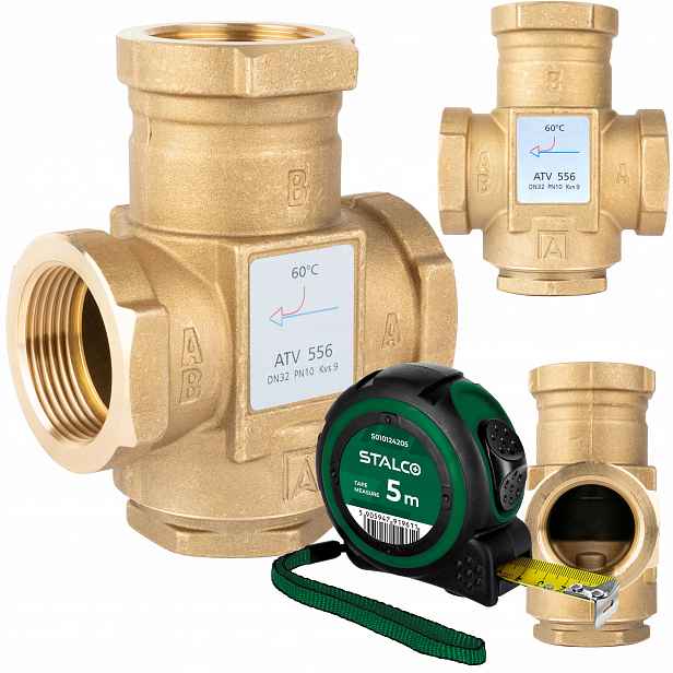 Teplotní Ventil Ochrany Návratu Kotle Atv 556 DN32 5/4" Cal 9 m³/h 60°C