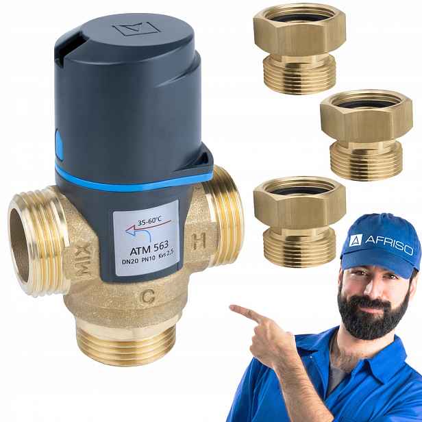 Termostatický Ventil Afriso Atm 563 1 Palce 35-60°C