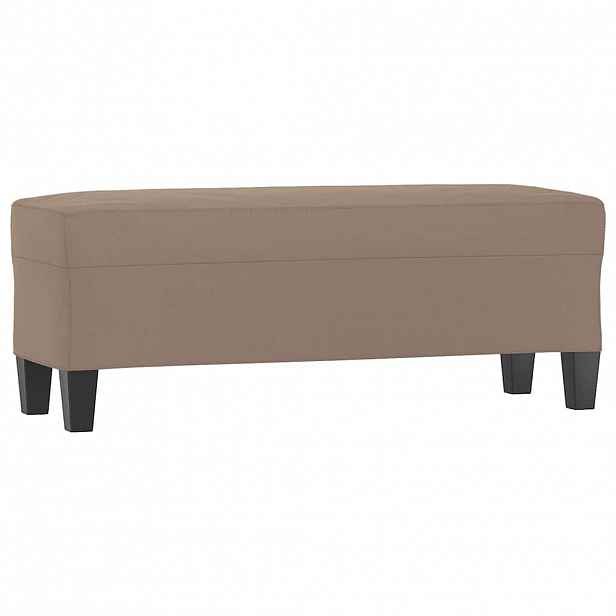 vidaXL Lavice taupe 100 x 35 x 41 cm tkanina z mikrovlákna