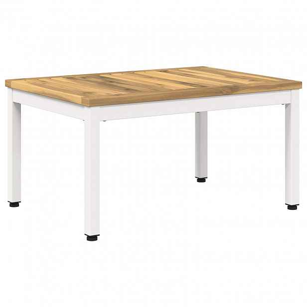vidaXL Konferenční stolek Bílá 49 x 68,5 x 36 cm Masivní akátové dřevo