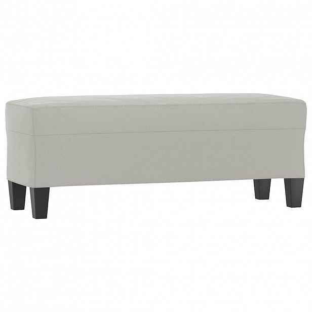 vidaXL Lavice světle šedá 100 x 35 x 41 cm tkanina z mikrovlákna