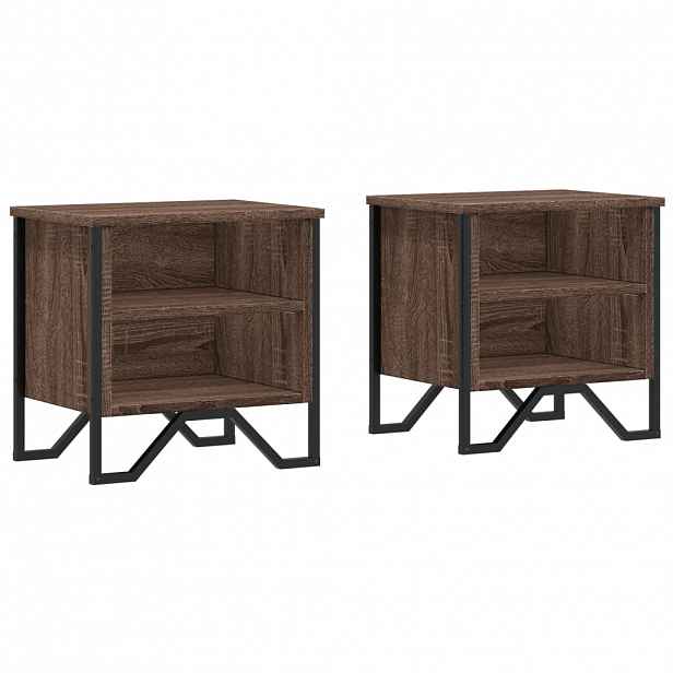 vidaXL Noční stolky hnědý dub 2 ks 40 x 30 x 40 cm kompozitní dřevo
