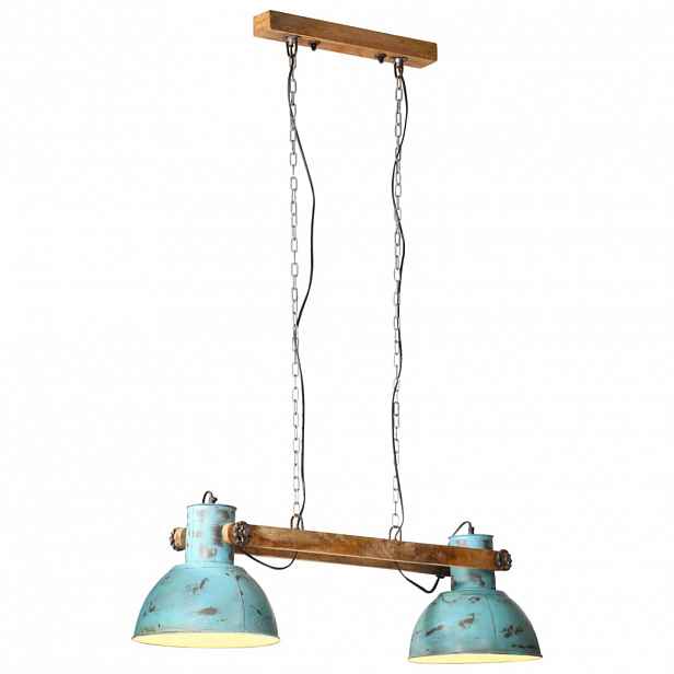vidaXL Závěsné svítidlo 25 W modrá patina 85 x 28 x 109 cm E27