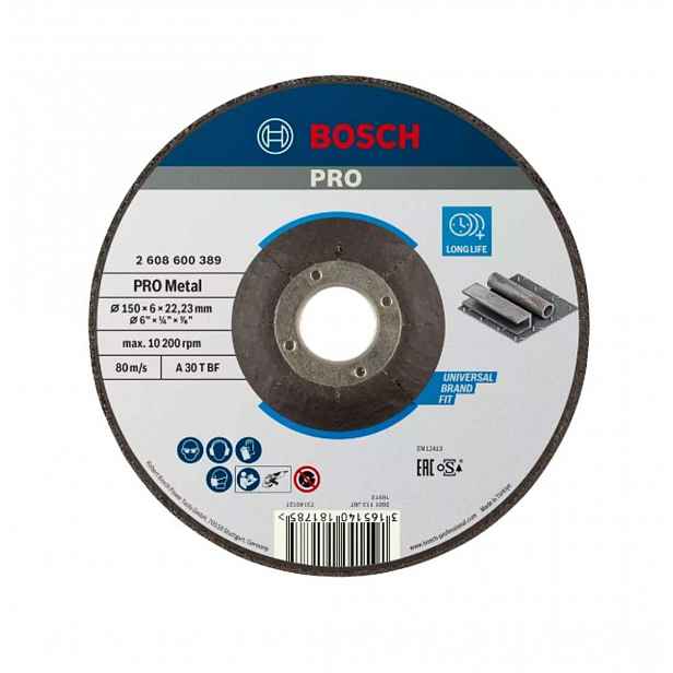 Bosch - Brusný kotouč na kov 150x22,23 mm 2608600389