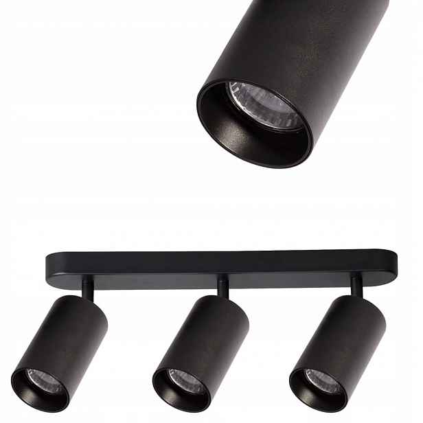 Milagro stropní reflektory na liště nastavitelné Pipe Spot Černá 3xGU10