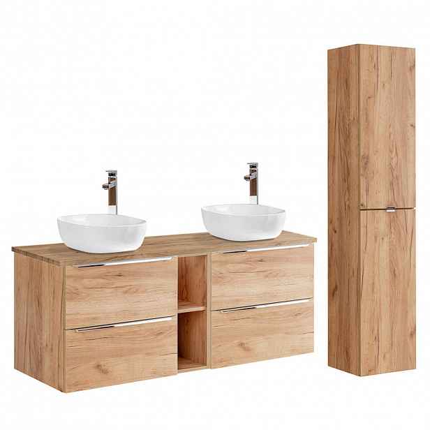 Petits-meubles KOUPELNOVÝ NÁBYTEK 140.4cm duben 2er-Set Dřevo