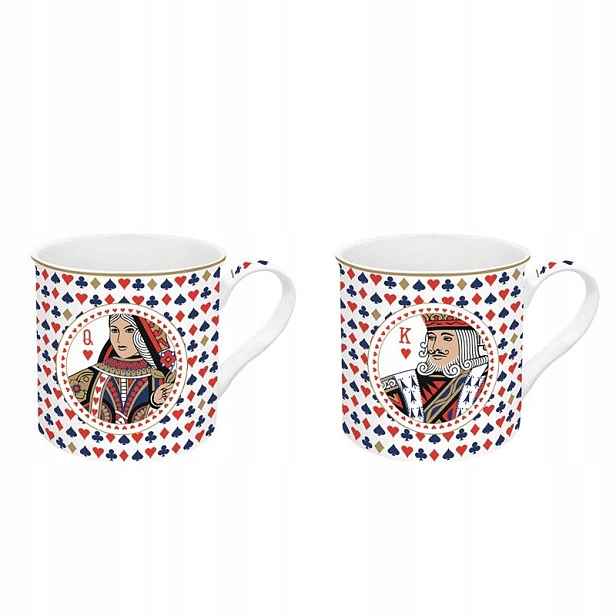 Porcelánové Hrnky Casino Royale Král Královna Srdcí Sada Hrnek x 2 ks