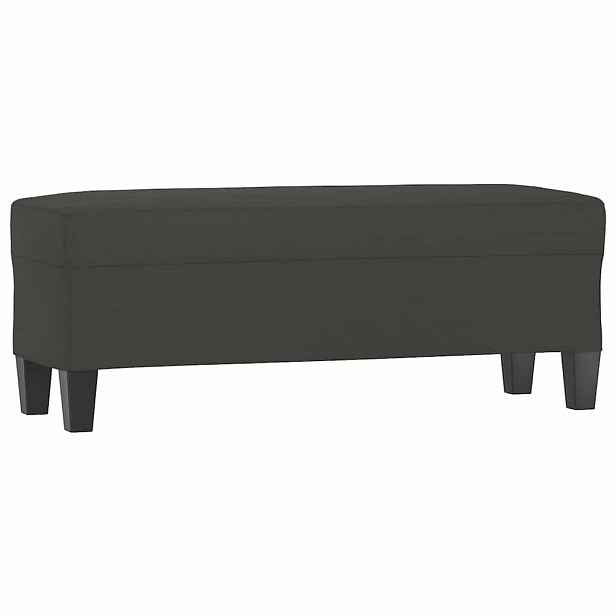 vidaXL Lavice tmavě šedá 100 x 35 x 41 cm tkanina z mikrovlákna