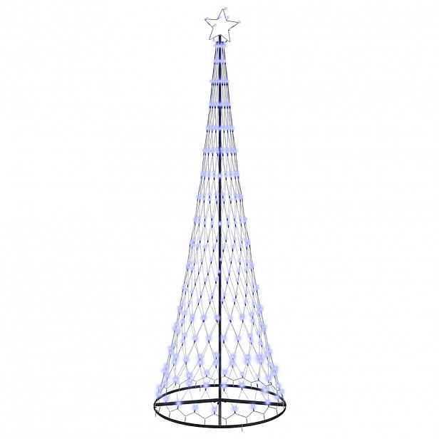 vidaXL LED vánoční strom Modrá 302,5 cm kov