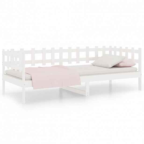 vidaXL Válenda bez matrace bílá 90 x 190 cm masivní borovice