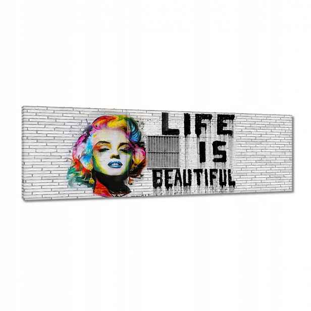 Obrazy 120x40 Banksy Life jsou krásné