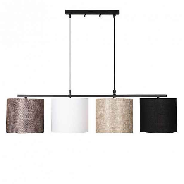 Černé kovové závěsné svítidlo s barevnými stínidly Opviq lights Jacob