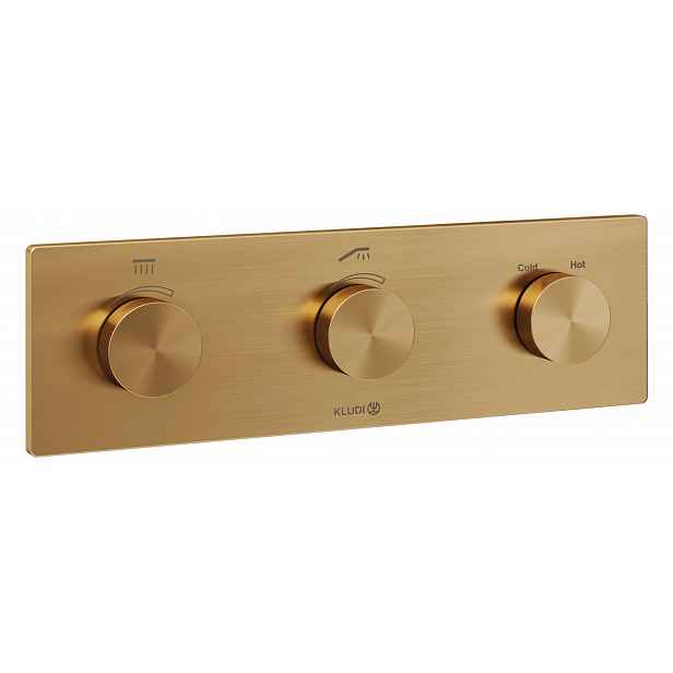 Kludi Tronic - Termostatická baterie pod omítku, pro 2 spotřebiče, kartáčovaný bronz 38300N1-00