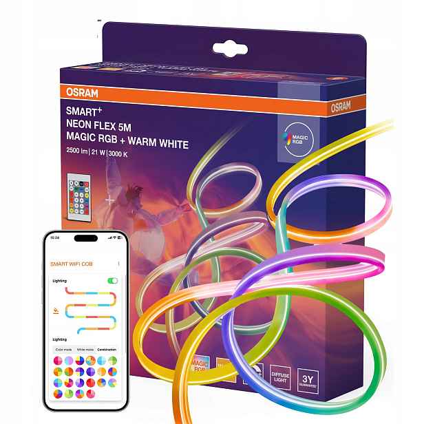 Led páska Venkovní páska Neon 5m 21W 3000K Rgb IP44 WiFi Smart+ Magic