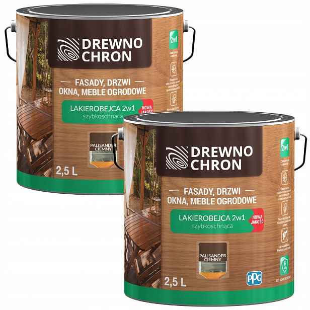 Set Drewnochron Lakobejca 2V1 2x2,5L Na Dřevo Palisandr Tmavý 5L