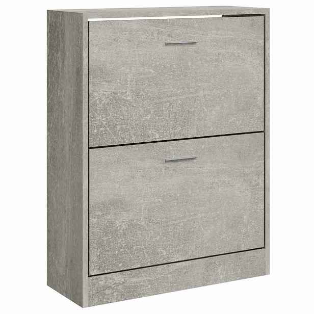 vidaXL Botník betonově šedý 63x24x81 cm kompozitní dřevo