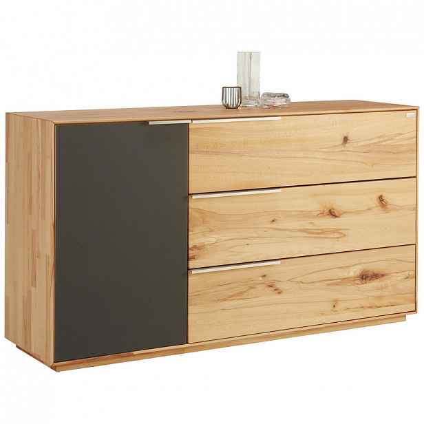 KOMODA SIDEBOARD, divoký jádrový buk, antracitová, barvy buku, 150/82/42 cm