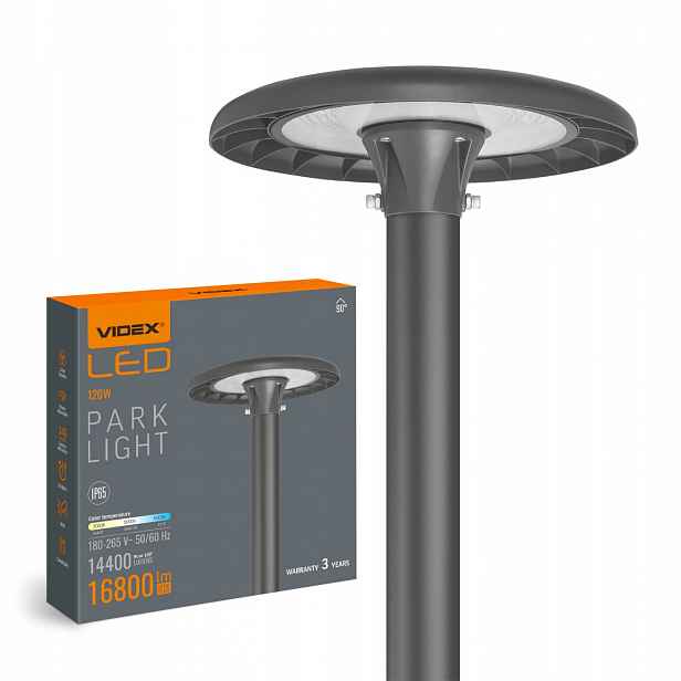 Zahradní pouliční Led lampa Ufo Videx Kruhová, změna barev IP65 120W 16800Lm